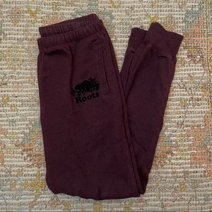 Roots - burgundy/purple slim cuff sweatpants